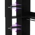 thumbnail image 6 of 36'' Corner Closet System - iSunirm Freestanding Corner Closet Organizer System with 2 Hanging Rods & 8 Storage Shelves, Built-in Garment Rack, for Bedroom/Closet, 36"W x 16"D x 80"H, Black, 6 of 7