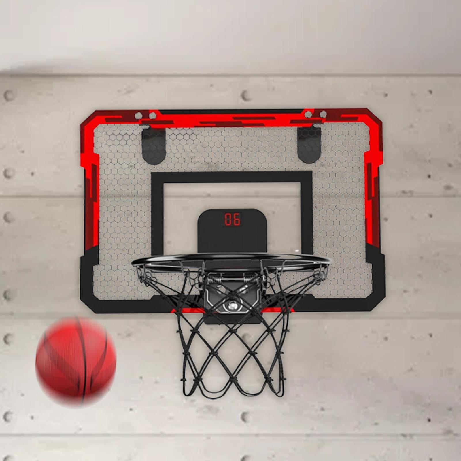 harayaa Basketball Hoop Set Basket Stand Sports with Replacement Basketball Game Playset red