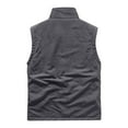 thumbnail image 4 of LOVZFMLL Jackets for Men's Thin Workwear Solid Color Stand Collar Sleeveless Jacket Tank, 4 of 5