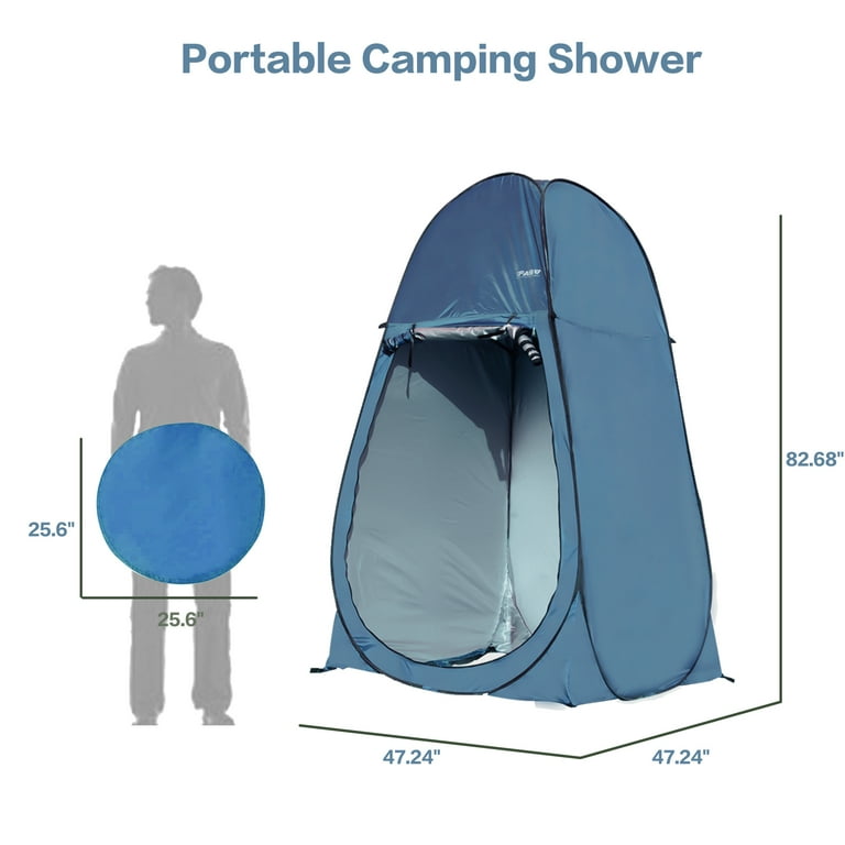 Camping Shower Tent 7FT Instant Pop Up Privacy Tents Portable Toilet Tent Outdoor Dressing Room Foldable Camp Sun Shelter for Beach Fishing