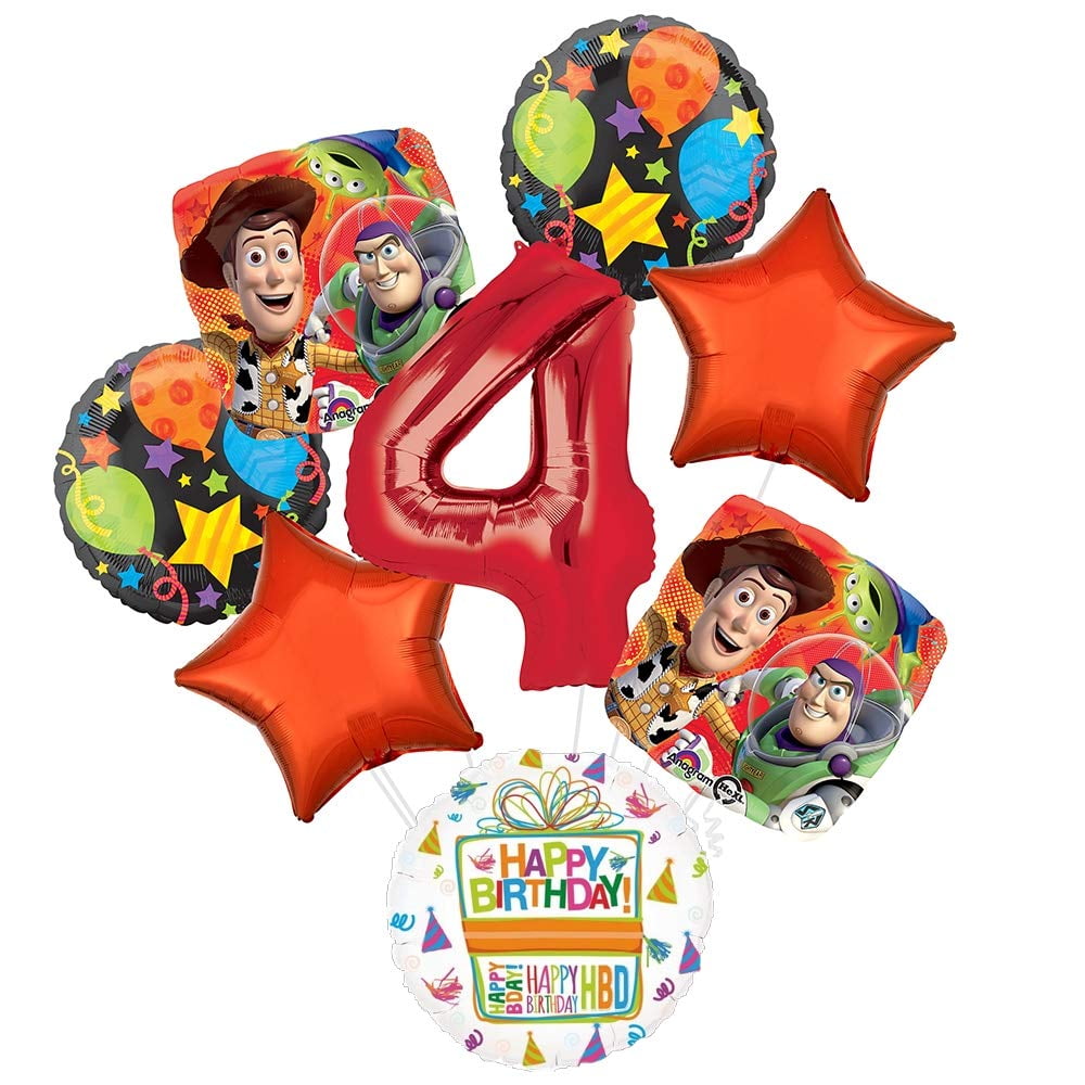Toy Story 4th Birthday Party Supplies Balloon Bouquet ...