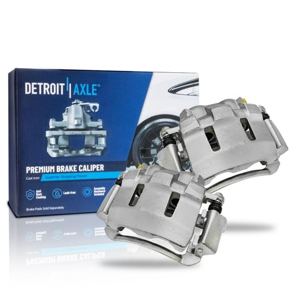 Detroit Axle - Front Disc Brake Calipers w/Bracket Replacement for Ford Excursion F-250 F-350 Super Duty Fits select: 1999-2004 FORD F250 SUPER DUTY, 2004 FORD F350 SUPER DUTY