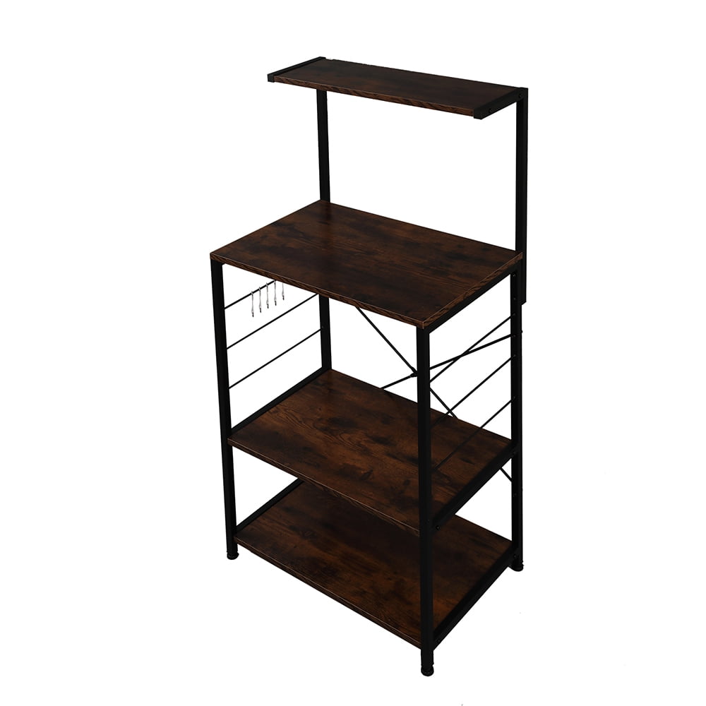 Kepooman Industrial Bookshelf, 4-Tier Vintage Bookcase and Bookshelves, Rustic Wood and Metal Shelving Unit, Display Rack and Storage Organizer for Living Room Kepooman Industrial Bookshelf, 4-Tier Vintage Bookcase and Bookshelves, Rustic Wood and Metal Shelving Unit, Display Rack and Storage Organizer for Living Room