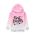 thumbnail image 2 of Vedolay Girls Plus Size Tops Girl's Fall Letter Print Hooded Neck Sweatshirt Long Sleeve Pullover Top,Pink 10-11 Years, 2 of 5