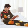 thumbnail image 4 of Mens Pajamas Set, vegetable Potato Button Down Long Sleeve Loungewear Sleepwear Pjs sets for Men, 4 of 5
