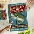 thumbnail image 4 of Lantern Press 1000 Piece Jigsaw Puzzle, Large Mouth Bass Tackle, Vintage Sign, 4 of 5