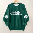 thumbnail image 5 of Boys Girls Sweatshirts St. Patrick's Day Green Kids Crewneck Casual Loose Long Sleeve Pullover Holiday Tops (8-9 Years, Green #B), 5 of 5