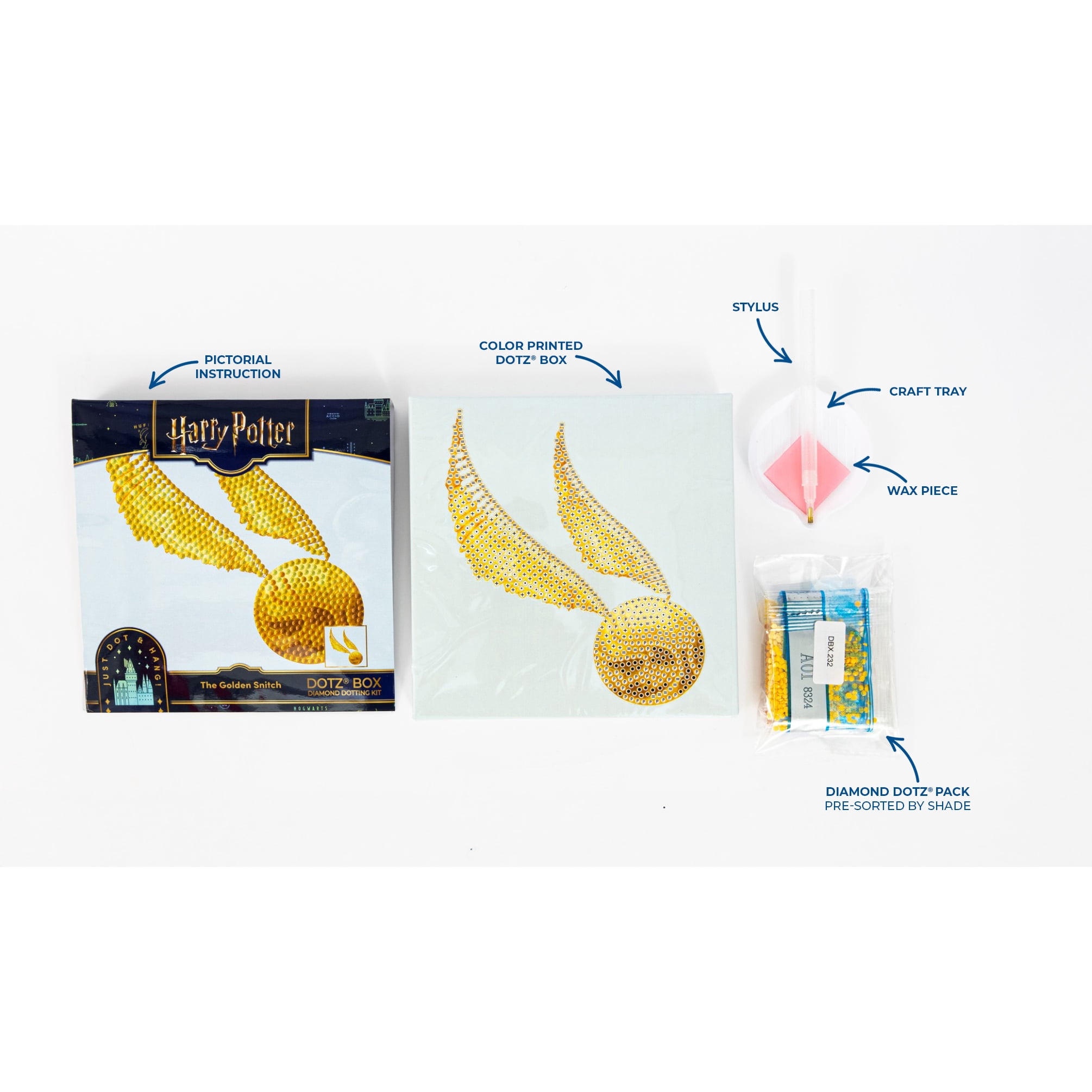 DIAMOND DOTZ® Harry Potter The Golden Snitch Special Edition DOTZ® Box Diamond Painting Kit
