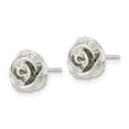 thumbnail image 2 of Finest Gold Sterling Silver Polished Rose Post Earrings, 2 of 3