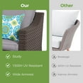 thumbnail image 2 of Cozyhom 5 PC Outdoor Patio Furniture Chair With Ottoman Sets, Patio Coffee Table PE Wicker Rattan Chair With Ottoman, Grey Cushion, 2 of 10