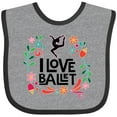 thumbnail image 3 of Inktastic Ballerina Dancer I Love Ballet Girls Baby Bib, 3 of 4