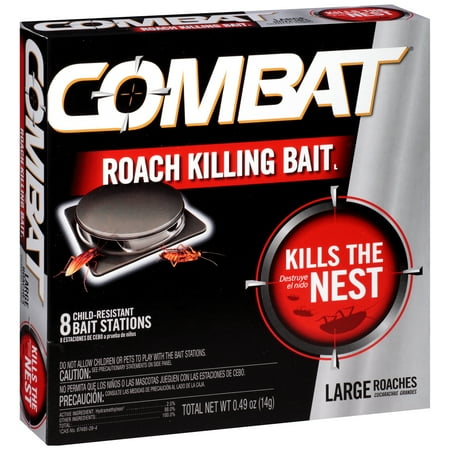 Combat Large Roach Killing Bait, 8 count