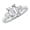 Diamond, variant on 1 Carat Emerald LAB GROWN Emerald and LAB GROWN Diamond Engagement Ring (0.5ct Center, AAAA Heirloom Quality) RIPS102W3AM 14K White Gold
