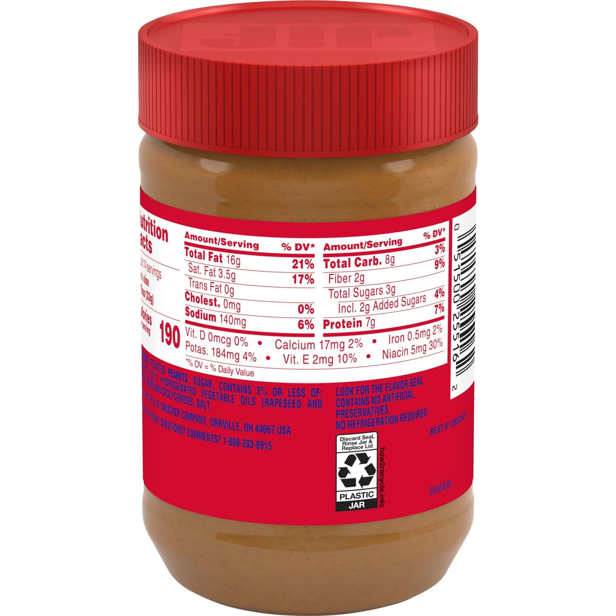 Jif Creamy Peanut Butter, 16 oz Jar