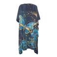 thumbnail image 5 of Xoenoiee Butterfly Flower Pattern Women Bathing Suit Coverup Casual Loose Swimsuit Coverups Open Front Kimono Cardigan Cover Up Half Sleeve Summer Beach Cover up, 5 of 7