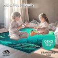 thumbnail image 4 of ODIKA 8'x10' Machine Washable Non-Slip Area Rug, Oceanic Floor Absorbent Non Slip Sea Life High Traffic Rug, Green, 86346, 4 of 7