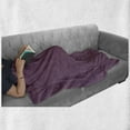 thumbnail image 6 of Tribal Soft Flannel Fleece Throw Blanket, Retro Old Fashioned Style Line Art Arrows and Rhombus Shapes, Cozy Plush for Indoor and Outdoor Use, 50" x 60", Dark Orange and Eggplant, by Ambesonne, 6 of 6