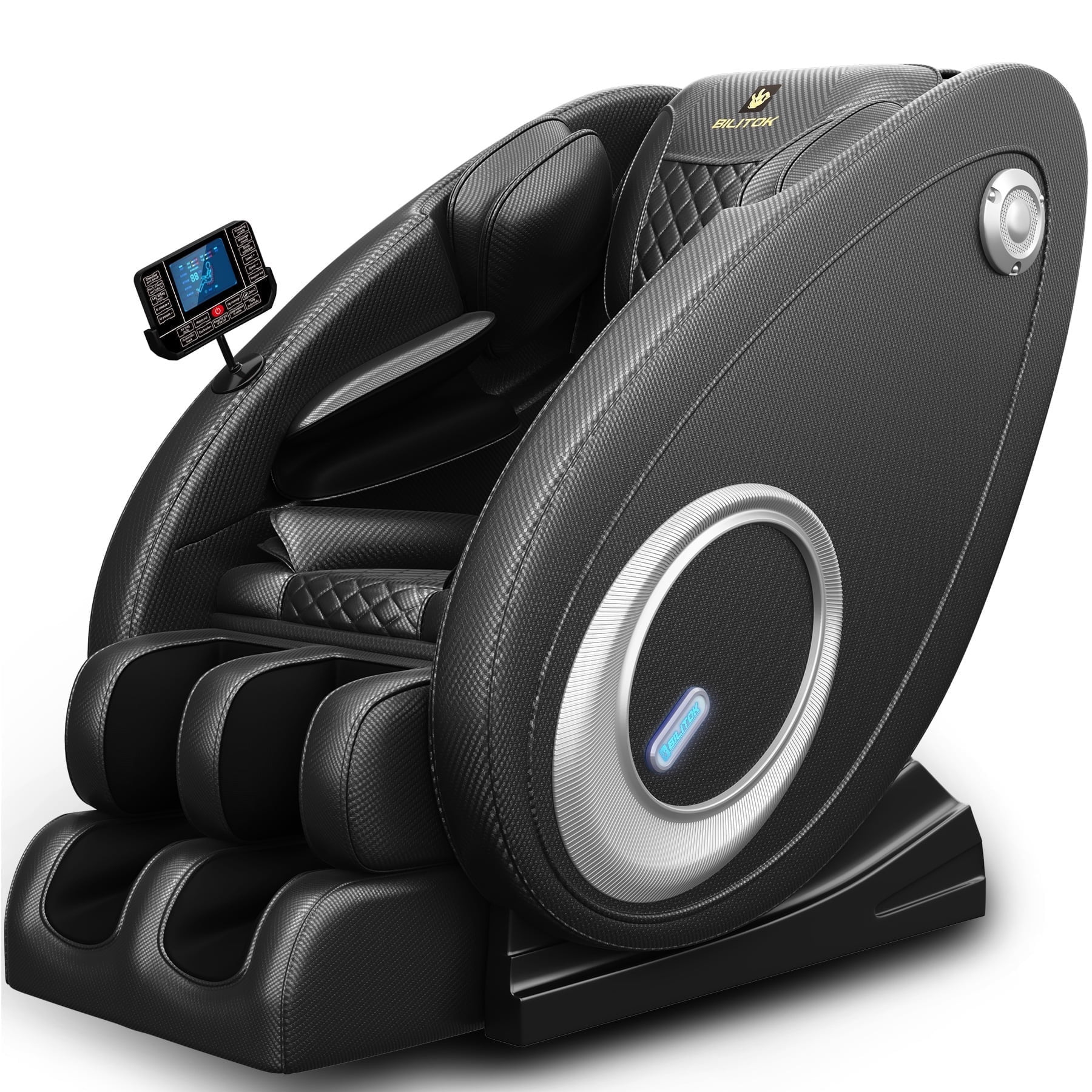 BILITOK Massage Chair Zero Gravity Full Body with Heating and Bluetooth - Black