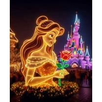 Princess Belle Diamond Art Painting Kits for Adults - Princess Rose 5D Paint with Diamonds Pictures Gem Art Painting Kits DIY Crafts Diamond Art Project Kits 16x12 Inch