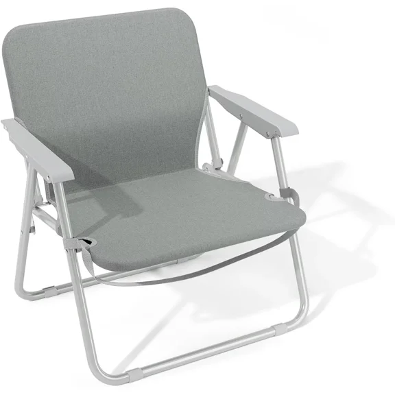 Simple Deluxe Wide Seat Beach Chair, Compact Folding Camping Chair, Sand Chairs for Adults, Camping, Picnic, BBQ