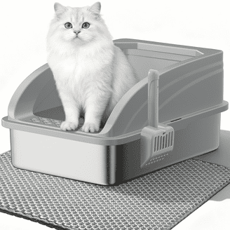 The Refined Feline Cat Litter Box, Extra Large, Espresso, Odor Absorbing,  Easy Clean - Walmart.com