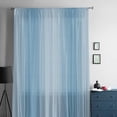 thumbnail image 5 of Blue Ombre Semi Sheer Curtains Drapes for Living Room, Bedroom, French Doors Window 108 Inches Long, Modern Abstract Art Farmhouse Gradient Rod Pocket Chiffon Curtain Drapery Voile Draperies Panel, 5 of 6