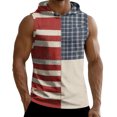 thumbnail image 4 of GrmtClth Mens Usa Flag Hooded Tank Tops Independence Day 1776-2026 Slim Fit Gym Hoodies Sleeveless Trendy Muscle Shirts Athletic Bodybuilding Clothing Hot Pink 3XL, 4 of 7