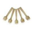 thumbnail image 4 of 100pcs Disposable Wooden Forks Wood Spork Tableware Party Supplies for Cake Dessert Cheese, 4 of 9