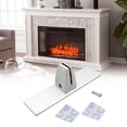 thumbnail image 3 of YIGSECU Adjustable Fireplaces Screen Clamp Heat Resistant Metal Brackets Fireplaces Screen Holder For Stable No Drill Installation, 3 of 8