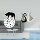 thumbnail image 2 of Reloj colgante silencioso de gato con figuras de cisne, movimiento silencioso para sala de estar, , comedor, escuela, escritorio, adorno, 2 of 8