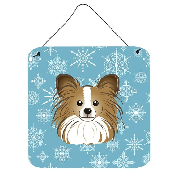 Caroline's Treasures BB1682DS66 Snowflake Papillon Wall or Door Hanging Prints, 6x6, multicolor