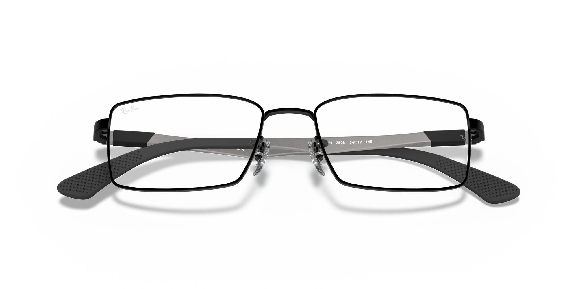 Ray-Ban Unisex Size 54 Rectangular RB6275 Optics Prescription Eyeglasses with Case, Matte Black