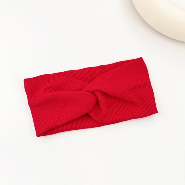 Diadema europea y americana con hilo de color sólido, banda elástica cruzada para el cabello, banda para el cabello deportiva de yoga para hombres y mujeres