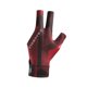 thumbnail image 5 of Guantes de billar de tres dedos para mujer. Artículos deportivos. Negro y rojo, 5 of 9