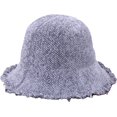 thumbnail image 3 of CoCopeaunts Winter Bucket Hat Women Tassel Raw Edge Fisherman Hat Simple Solid Color Foldable Basin Hat Casual Sunshade Hat, 3 of 8
