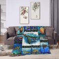 thumbnail image 4 of Sea Turtle Throw Blanket Turtle Gifts for Girls Boys Kids Turtle Decor Lightweight Flannel Throw Blanket Soft Cozy Throw Sofa Bed Blanket 60"X80", 4 of 6