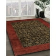 thumbnail image 2 of Ahgly Company Indoor Square Traditional Dark Sienna Brown Persian Area Rugs, 7' Square, 2 of 6