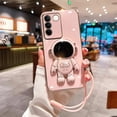 thumbnail image 3 of Luxury Astronaut Case For Vivo Y76 5G V29E Y72 V27E Y22S Y52 Y20S Y36 4G Y33S V25E Y20 Y51 Plating Silicone Cover, 3 of 5