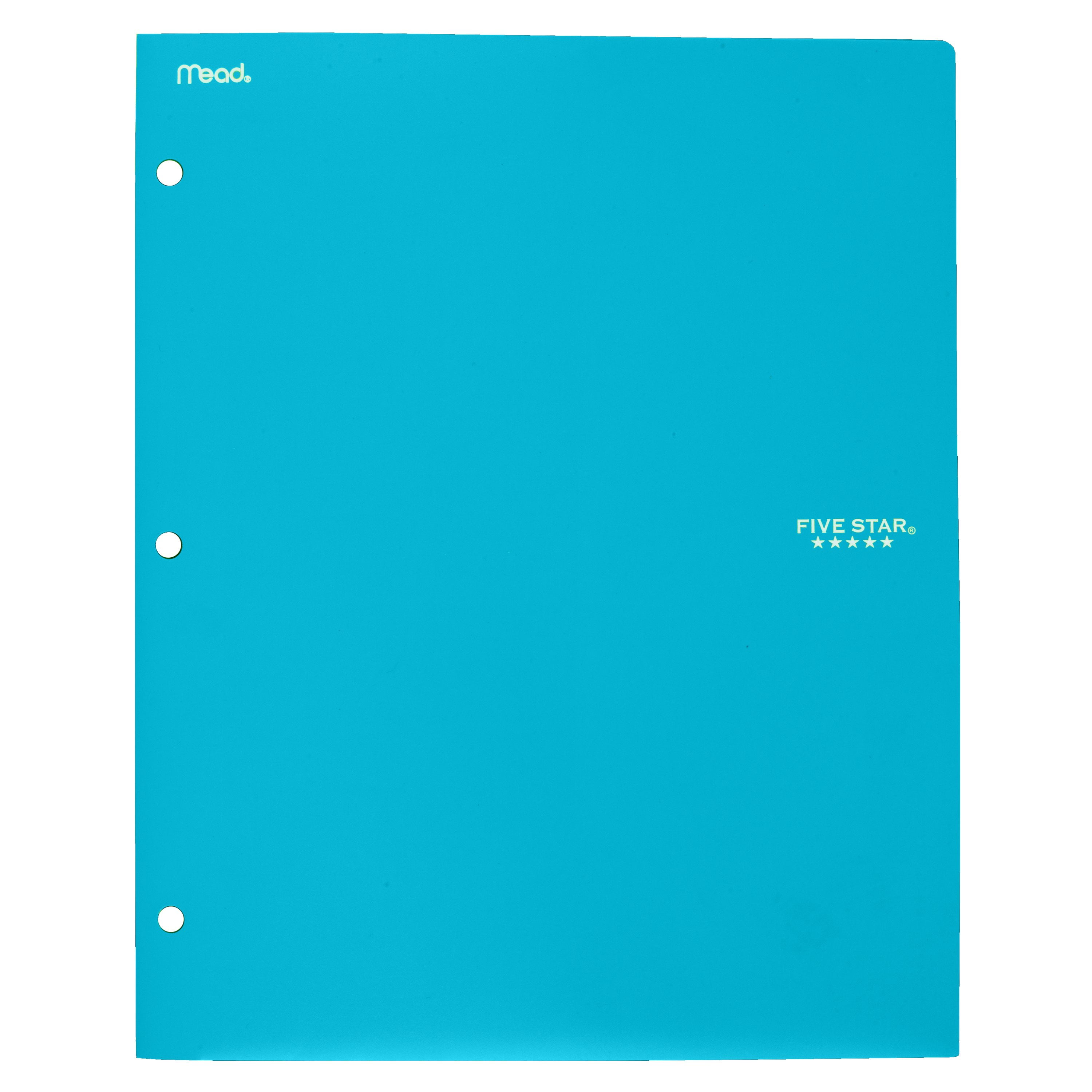 Five Star 2Pocket StayPut Plastic Folder, Teal (73550)