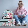 thumbnail image 2 of Garronmavis Girls 4-Piece School Backpack Set with Lunch Bag, Pencil Case, Water Bottle Holder, Cute Horse Print Kids Bookbag for Elementary School Grades 2-6, 2 of 6