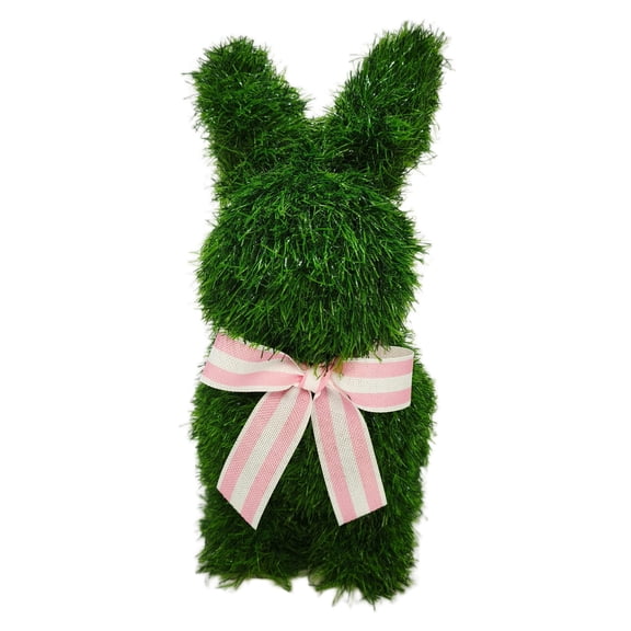 Faux Grass Sitting Bunny Tabletop Decoration, Green, 15.5", Easter by Way To Celebrate