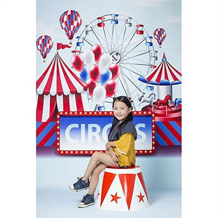 Image of 5x7ft Circus Carnival Amusement Park Photography Studio Backdrop Background