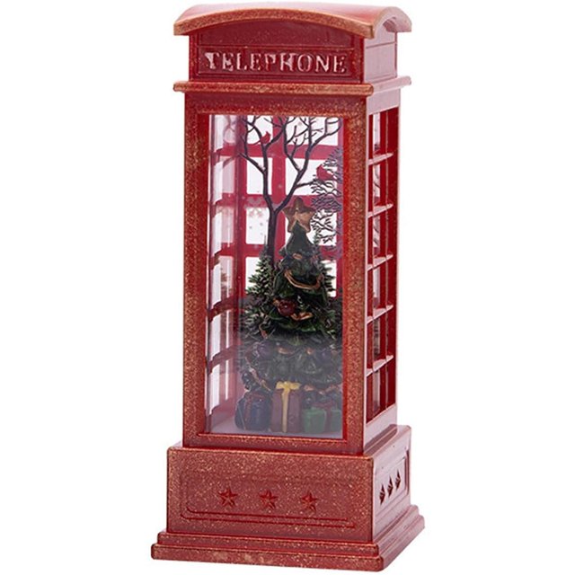 Teléfono De Navidad Linterna Luminosa Linterna De Nieve De Navidad Para Mesa De Navidad Decoración De Estudio De Sala De Estar seitruly HA041695-03