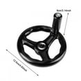 thumbnail image 3 of Khall Milling Hand Wheel,1PC 12*125mm Black Round 3 Spoke Hand Wheel for Lathe Milling Machine, Round Hand Wheel, 3 of 8