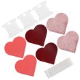 thumbnail image 1 of Marcapáginas de Cuero BuyWeek juego de 3 marcadores de libros de lectura forma de corazón colgante, 1 of 14