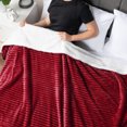 thumbnail image 5 of PAVILIA Soft Fleece Sherpa Throw Blanket for Couch Bed Twin, Wine, 60x80, 5 of 7