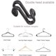 thumbnail image 5 of Clothes Hanger Connector Hooks, 70 Pcs Multi-Level Cascading Hanger Hooks, Plastic Heavy Duty Cascading Mini Hooks for Velvet Hangers Space Saver Closet Organizer, Black, 5 of 5