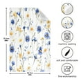 thumbnail image 3 of Multi-Purpose Kitchen Towels 28x18 Inch Dishcloths with Hanging Loop Decorative and Practical Towels for Kitchen, Dining Blue and Yellow Wildflowers, 3 of 7