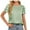 Green, variant on Sexlip Womens Swimsuit Set Ruffled Sleeve Cover Up Design Crew Neck Short Sleeve Casual Silhouette Sun Protection Fabric for Beach Wear Beige L