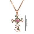 thumbnail image 2 of Rinsvye Flowers Encrusted With Diamond Bohemian Necklace Personality Necklace Temperament Leaves Mother And Daughter Necklace Necklaces Pendants Long Pendant Necklace For Women Y Necklace F, 2 of 7